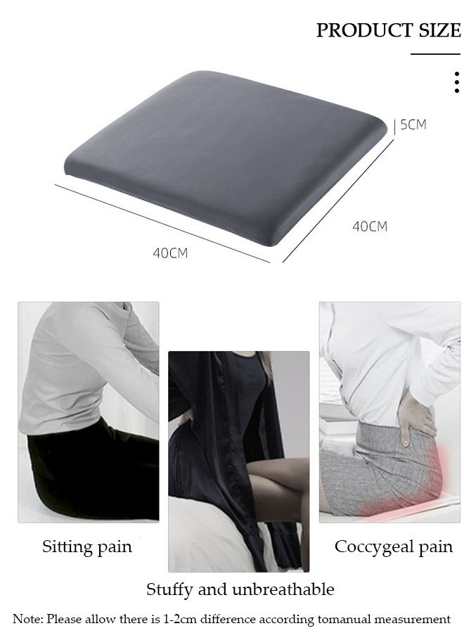 DUNISO Cooling Seat Cushion Memory Foam Non Slip Ice Silk Cushion Breathable Chair Cushion High Resiliency Seat Cushion for Sciatica and Lower Back Pain Relief, Comfortable Coccyx Cushion for Home Office - Image 5