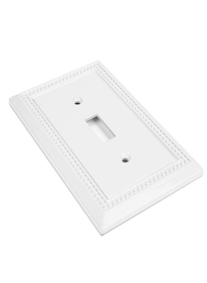 Henne Bery Sunken Pearls Decorative Wall Plate Switch Plate Outlet Cover, Durable Solid Zinc Alloy (Single Toggle, 2 Pack, White) - Image 5
