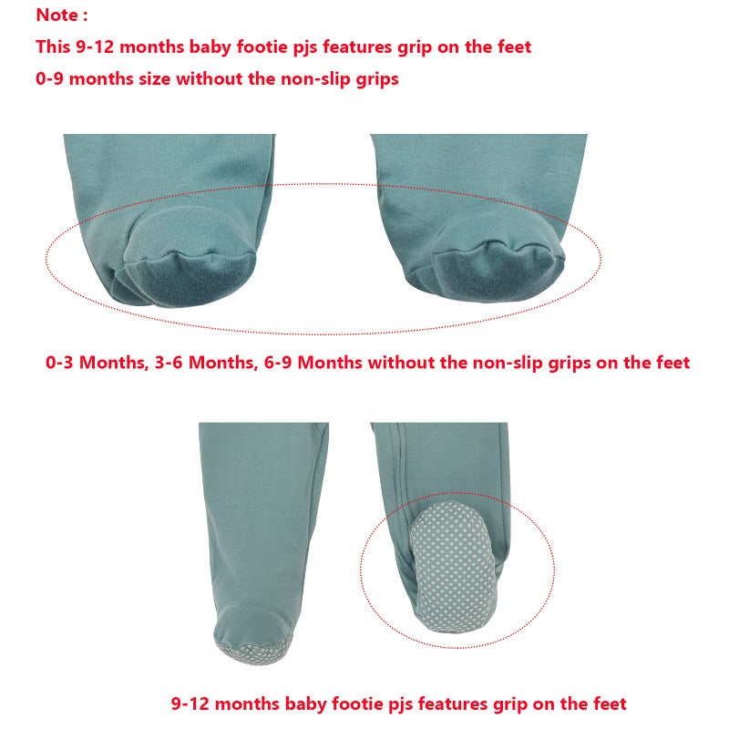 Aablexema Baby Footie Pajama with Mitten Cuffs, Double Zipper Infant Cotton clothes Sleeper Pjs, Footed Sleep Play(Car Style,0-3 Months) - Image 3