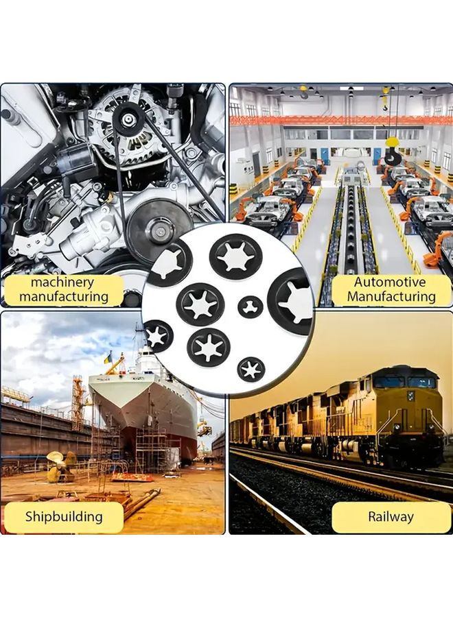 70pcs Manganese Steel Lock Washers Assorted Set M3 M12 For Machinery Automotive - Image 2