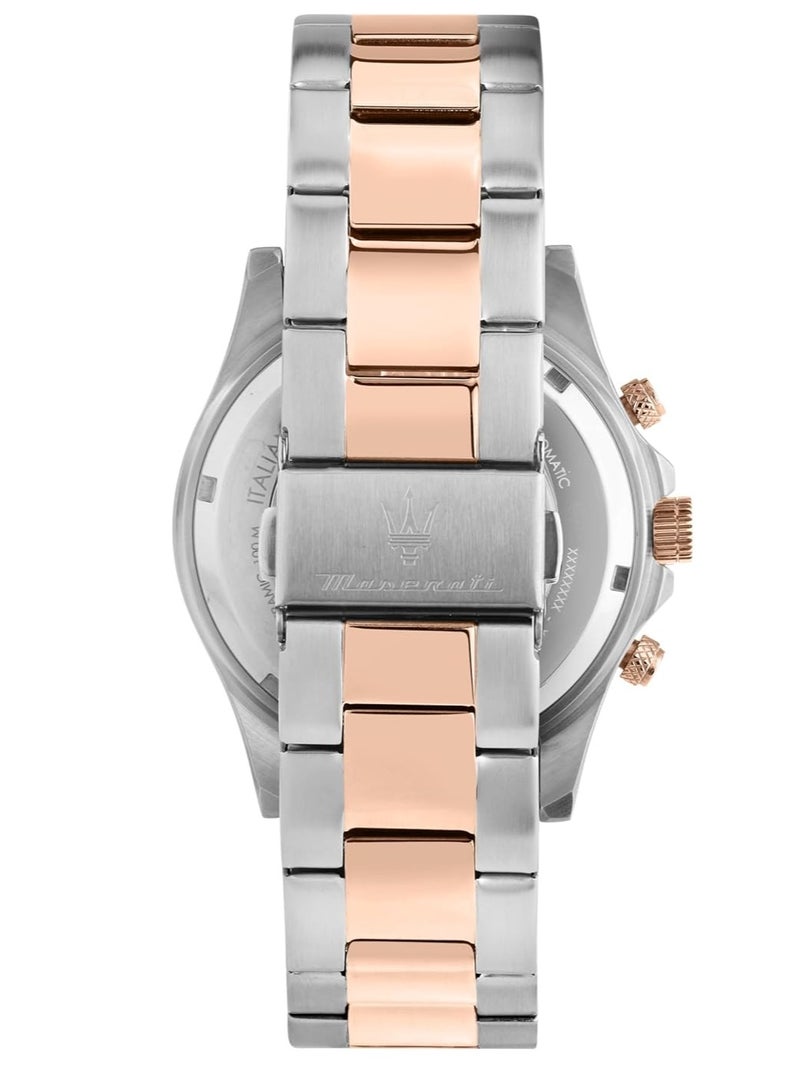 مازيراتي ساعة ماسيراتي كومبيتيزيوني للرجال، كرونوغراف، ساعة كوارتز - R8873600004، ذهب وردي، فولاذ مقاوم للصدأ، 43 ملم، سوار - Image 2