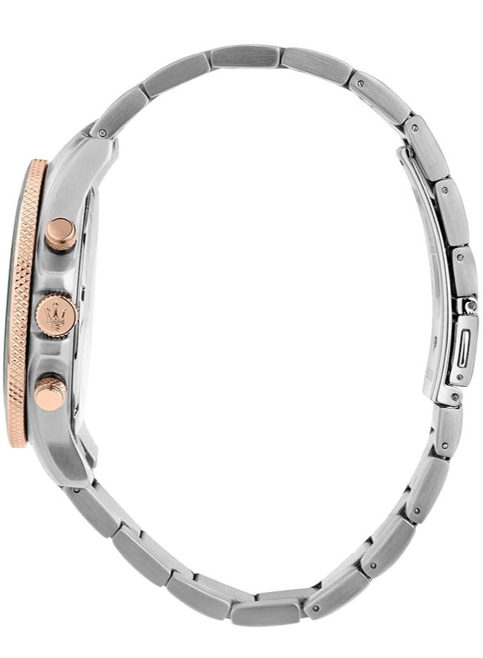 مازيراتي ساعة ماسيراتي كومبيتيزيوني للرجال، كرونوغراف، ساعة كوارتز - R8873600004، ذهب وردي، فولاذ مقاوم للصدأ، 43 ملم، سوار - Image 3