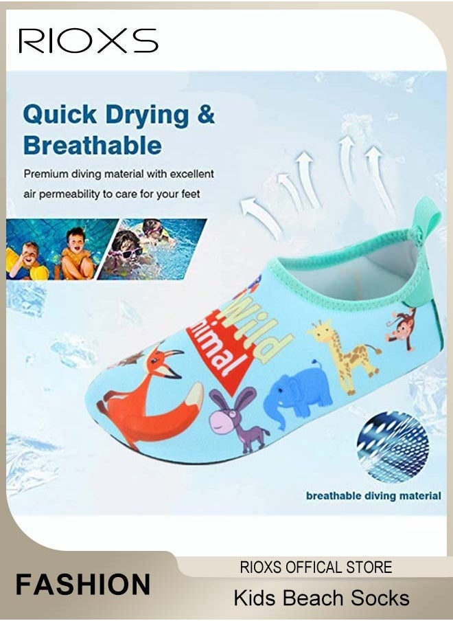 RIOXS Water Shoes Beach Socks For Kids, Toddler Baby Girls Boys Barefoot, Quick-Dry Non-Slip Swim Socks, Quick-Dry Non-Slip Diving Socks, Sports Shoes For Kid In Beach Swimming Pool Water Park  - Image 3