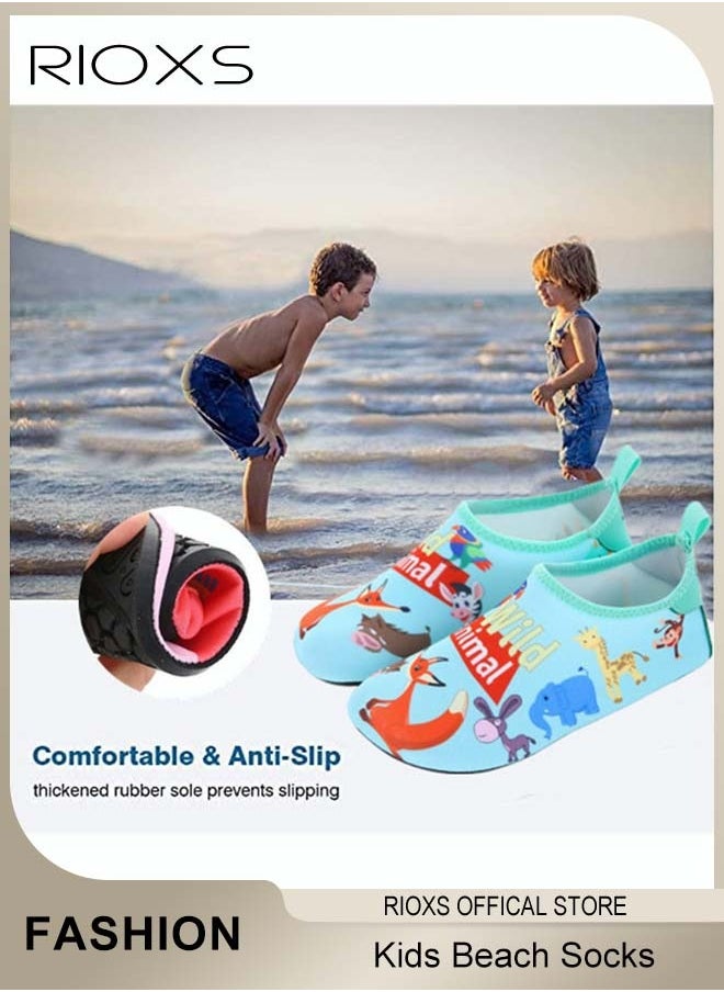 RIOXS Water Shoes Beach Socks For Kids, Toddler Baby Girls Boys Barefoot, Quick-Dry Non-Slip Swim Socks, Quick-Dry Non-Slip Diving Socks, Sports Shoes For Kid In Beach Swimming Pool Water Park  - Image 4