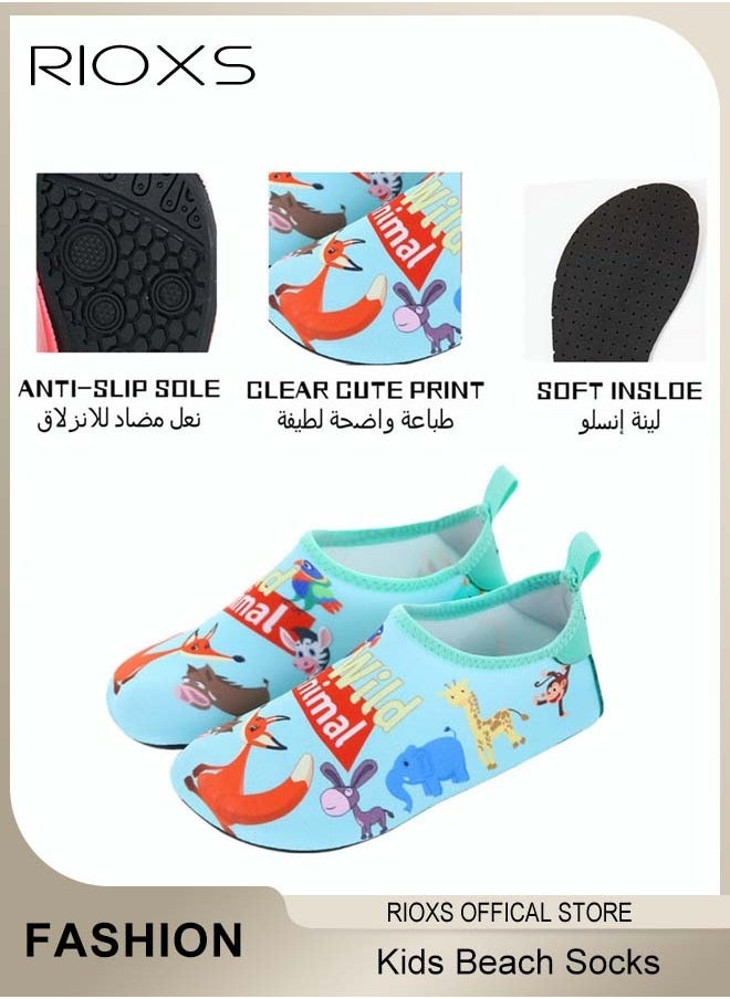 RIOXS Water Shoes Beach Socks For Kids, Toddler Baby Girls Boys Barefoot, Quick-Dry Non-Slip Swim Socks, Quick-Dry Non-Slip Diving Socks, Sports Shoes For Kid In Beach Swimming Pool Water Park  - Image 5