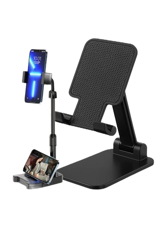 GO-DES Mobile phone holder stand for photography, broadcasting and monitoring. It holds two devices at the same time and features a heavy base to prevent falls. The height reaches 30 cm. & Mobile Phone Stand, Desktop Live Streaming Tablet, Bedside Stand, Lifting And Folding Multifunctional Universal Support FrameBundle - Image 1