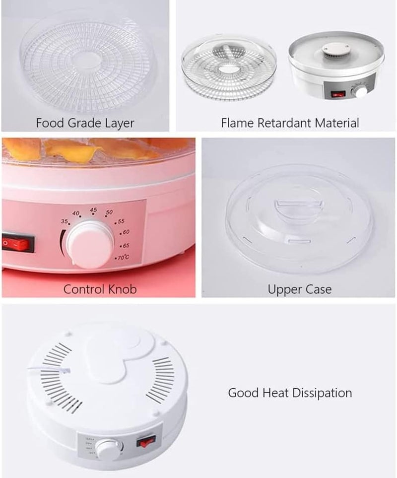 NEELABIL Fruit Dryer Household Fruit Dryer Food Dehydrator Meat Pet Food Air Dryer 5 Floors Household Dehydration and Fruit Drying Machine Beef Pet Snack Herb Egetable Dehydrator - Image 5