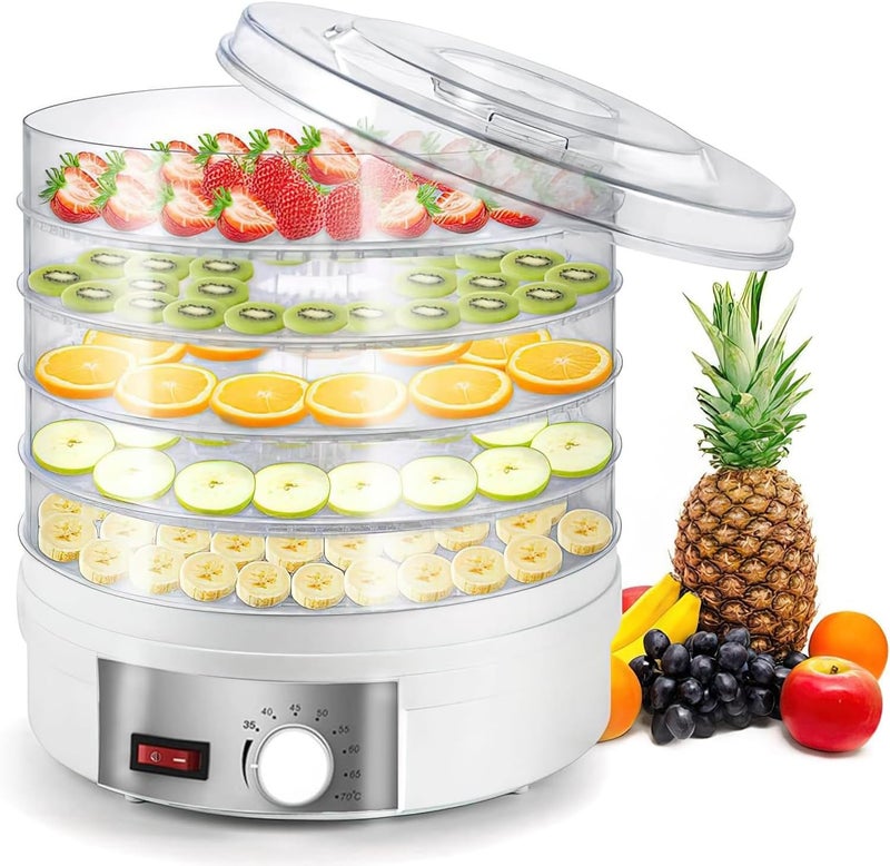 NEELABIL Fruit Dryer Household Fruit Dryer Food Dehydrator Meat Pet Food Air Dryer 5 Floors Household Dehydration and Fruit Drying Machine Beef Pet Snack Herb Egetable Dehydrator - Image 1