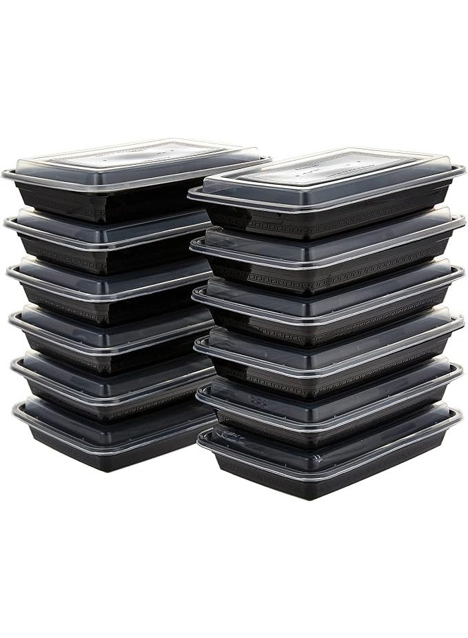 Lynacz Original 12 Pieces Disposable Microwave Container Rectangular - 1 Compartment - Image 1
