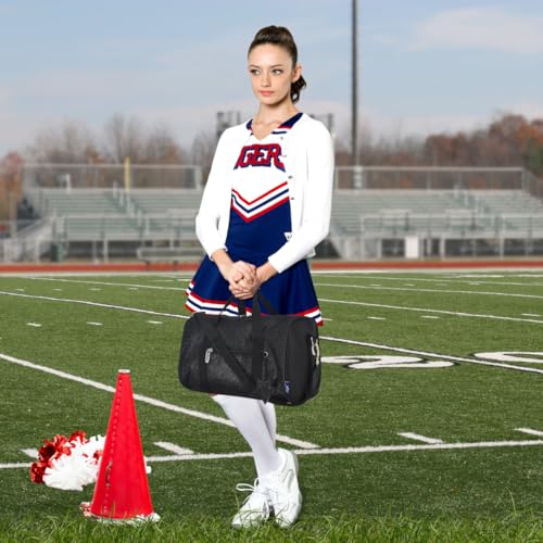 NGIL Super Star Duffle Bag Mini Dance Bag Mini Travel Bag for Sports Gymnastics and Ballet with Adjustable Strap Zippers Pockets GlitterBlack Small - Image 3