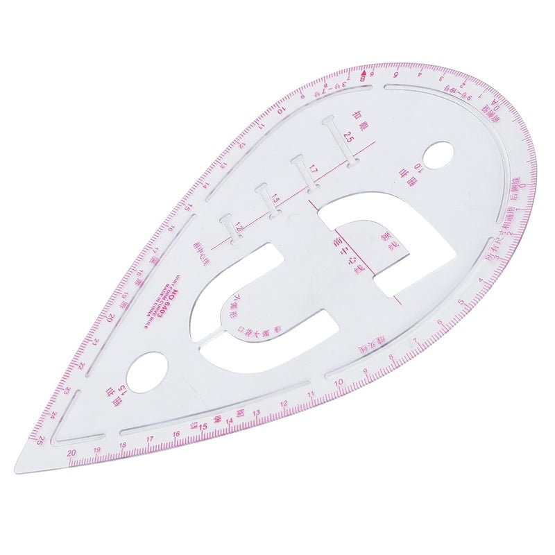 Tailoring Sewing Sleeve Curve Ruler Bendable Plastic Tool for Accurate Curves and Lines, for Sewing Enthusiasts - 1Pc - Image 1
