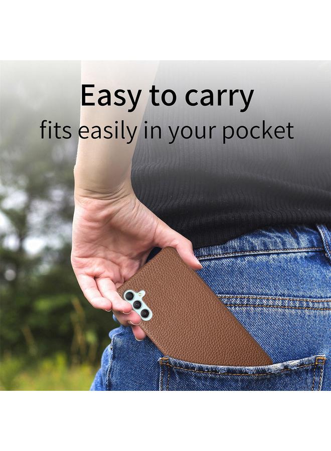 S-TOP Case For Samsung Galaxy A34 Litchi Oil Edge Leather Back Phone Case - Image 5