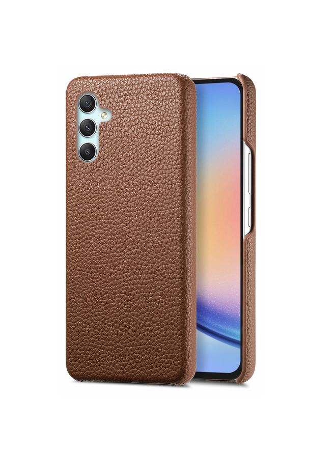 S-TOP Case For Samsung Galaxy A34 Litchi Oil Edge Leather Back Phone Case - Image 1