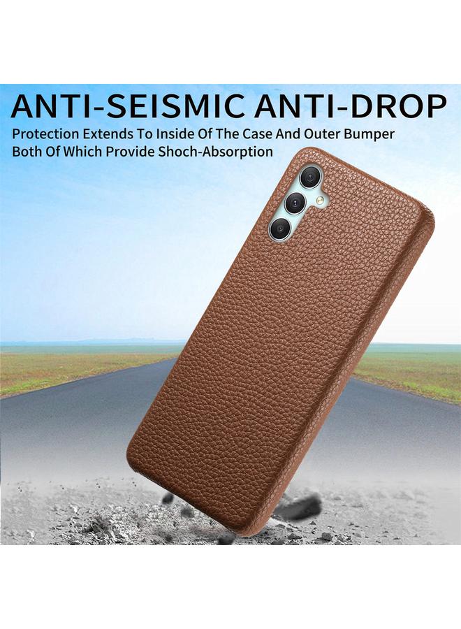 S-TOP Case For Samsung Galaxy A34 Litchi Oil Edge Leather Back Phone Case - Image 4