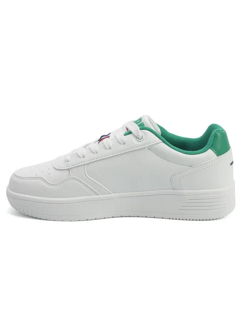 U.S. Polo Assn. white Men's White Sneakers - Lightweight Modern Design with Green Accent for Men | Best Price UAE