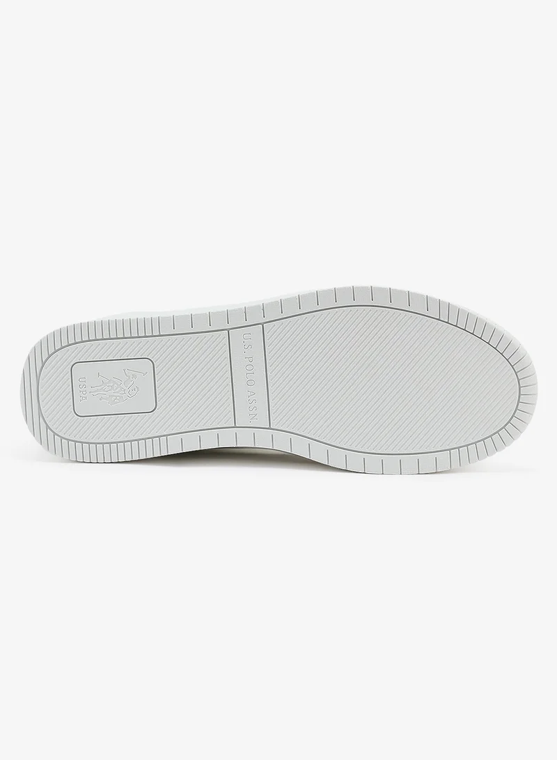 U.S. Polo Assn. white Men's White Sneakers - Lightweight Shoes Modern Design with Green Accent for Men | Best Price UAE