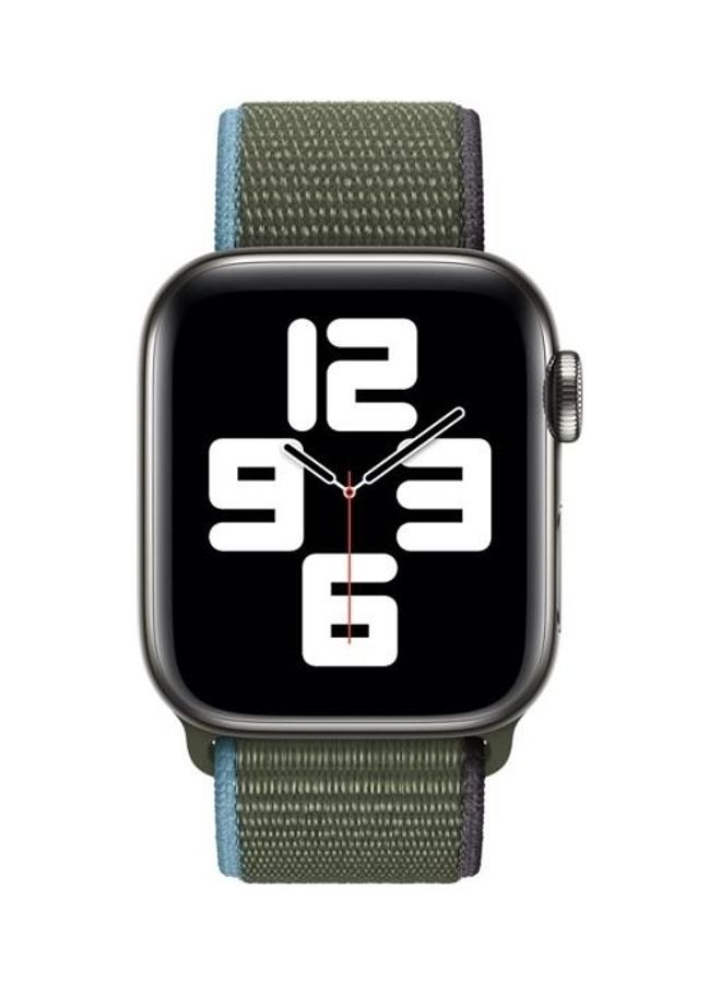 NIBEMINENT Replacement Watchband For Apple Watch Series 7 45mm/6 & SE 5 4 44mm/3 2 1 42mm Dark Olive Green - Image 3