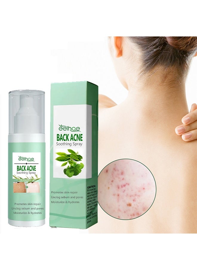 EELHOE Back Acne Soothing Spray 120ml -Tea Tree Oil Spray,Body Acne Treatment with Herbal Formula, Acne Treatment For Teens, Back Acne  - Image 1