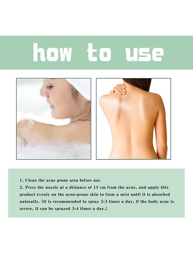 EELHOE Back Acne Soothing Spray 120ml -Tea Tree Oil Spray,Body Acne Treatment with Herbal Formula, Acne Treatment For Teens, Back Acne  - Image 5