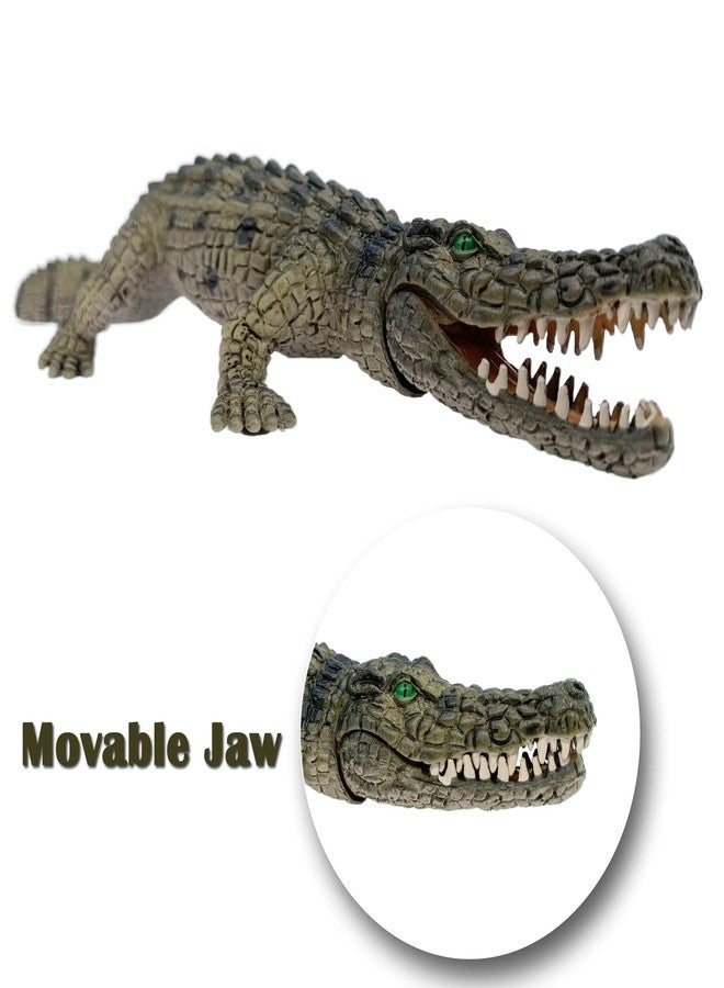 Higherbros Crocodile Safari Animal Toy for Kids Aligator Toy with Moveable Jaw for Kids Natural World Crocodile Aligator Action Figures Wildlife Figurine - Image 5