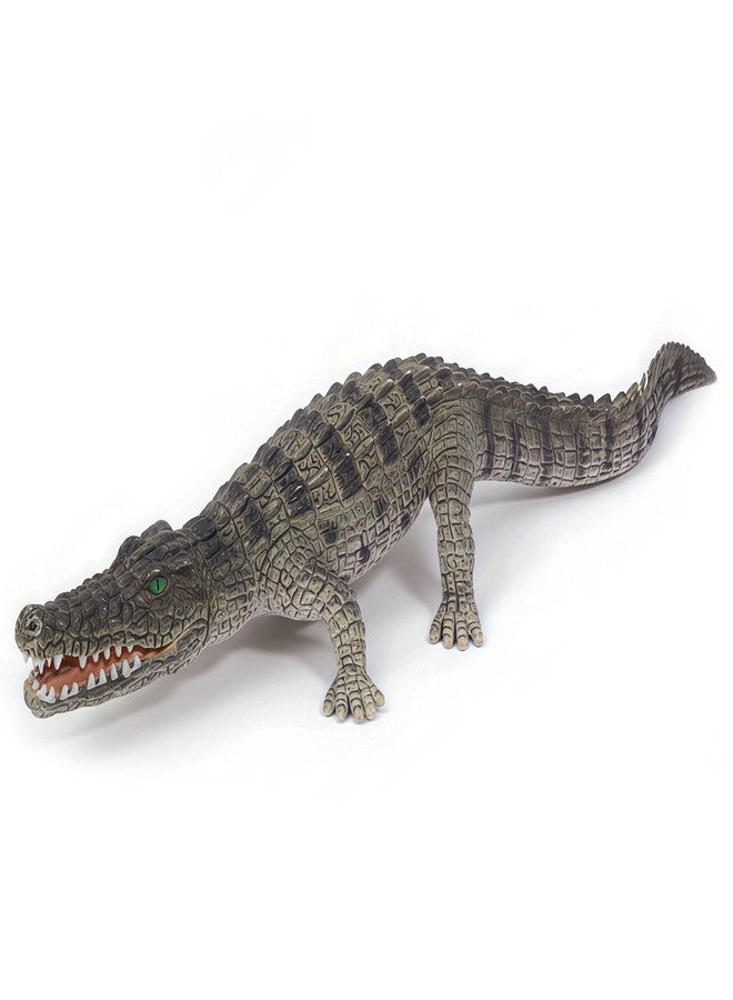 Higherbros Crocodile Safari Animal Toy for Kids Aligator Toy with Moveable Jaw for Kids Natural World Crocodile Aligator Action Figures Wildlife Figurine - Image 2