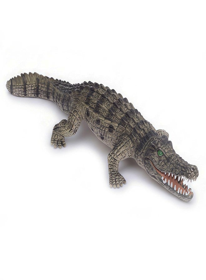 Higherbros Crocodile Safari Animal Toy for Kids Aligator Toy with Moveable Jaw for Kids Natural World Crocodile Aligator Action Figures Wildlife Figurine - Image 1