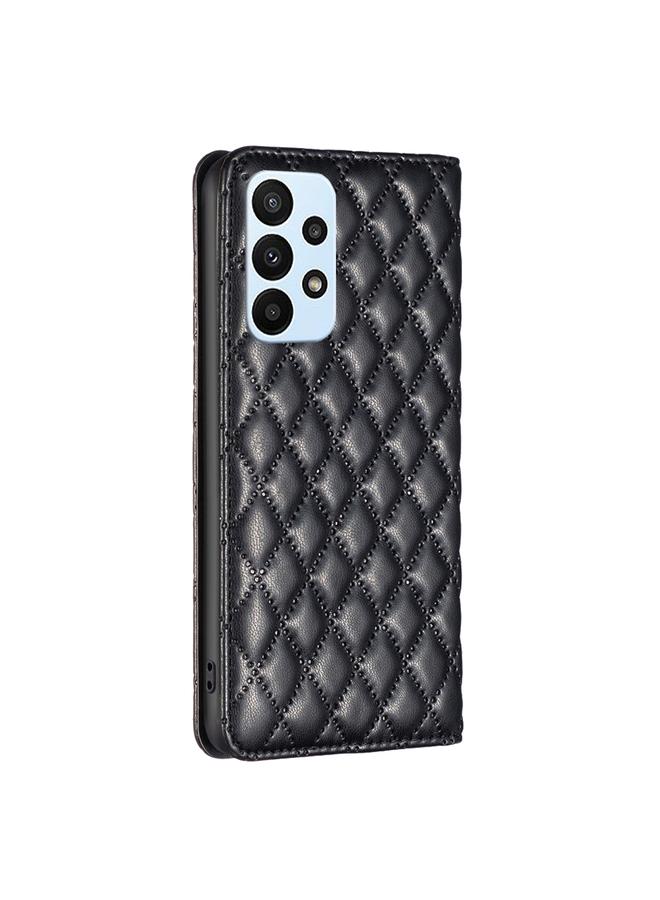 S-TOP Case For Samsung Galaxy A23 / M23 / M13 4G Diamond Lattice Magnetic Leather Flip Phone Case - Image 3