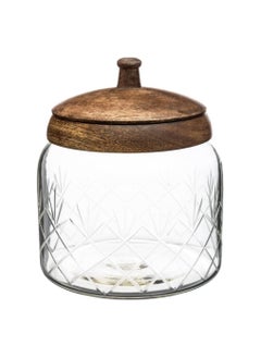 5five Glass Jar W Wooden Lid 16 Cm 