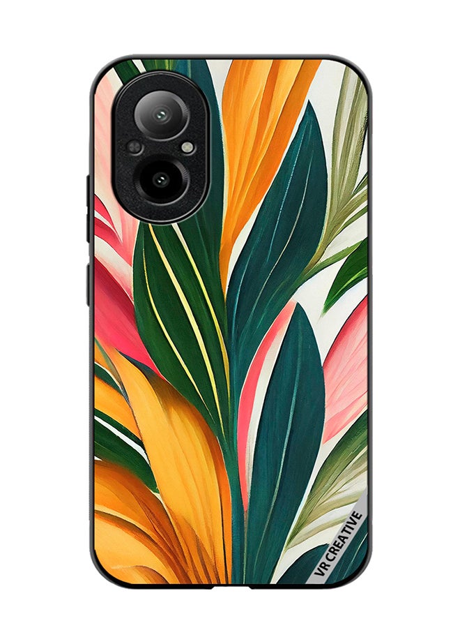 VR CREATIVE Protective Case Cover For Realme C67 4G Backdrop Of Abstract Bright Style Flowers And Tropical Design Multicolour - Image 1
