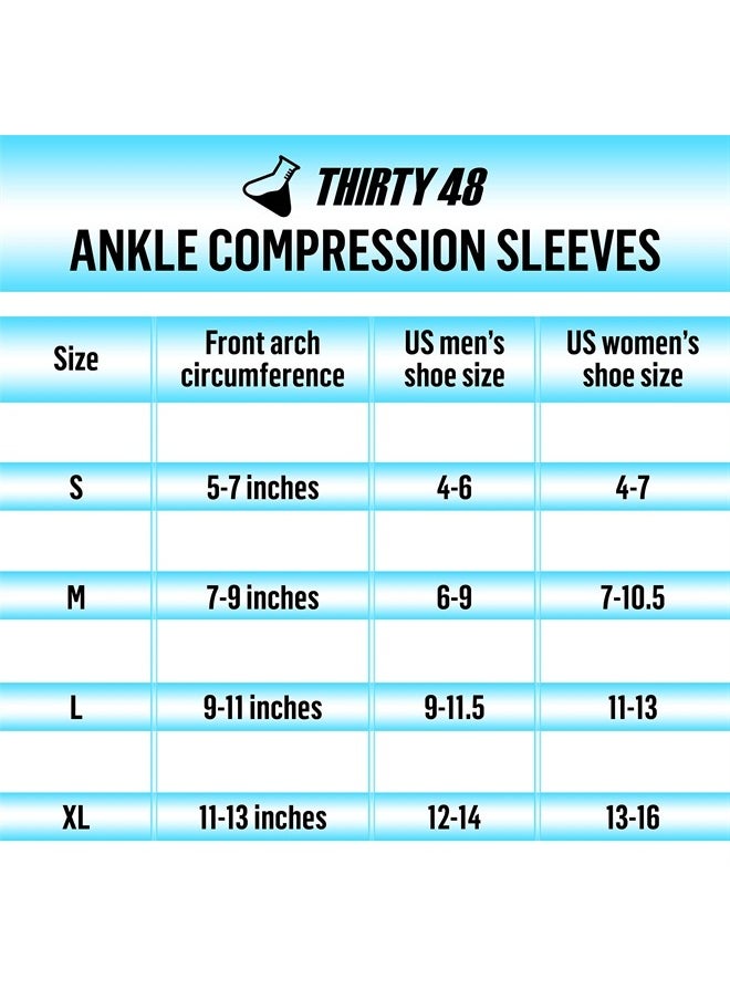 Thirty48 Plantar Fasciitis Socks, 20-30 mmHg Foot Compression Sleeves for Ankle/Heel Support, Increase Blood Circulation, Relieve Arch Pain, Reduce Foot Swelling (Black & Grey (2 Pairs), X-Large)  - Image 3