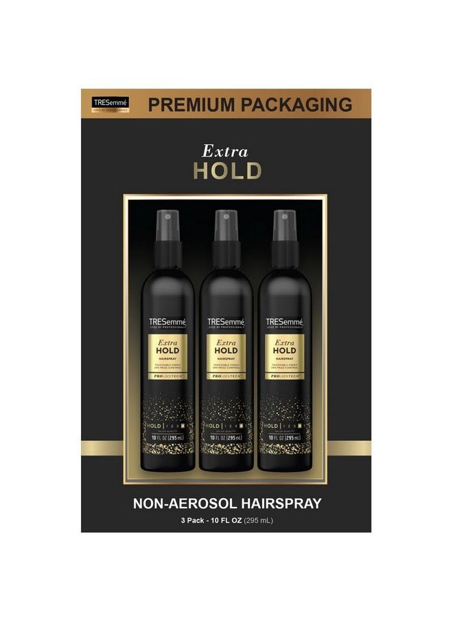 TRESemmé Tresemme Two Spray With Extra Hold Nonaerosol Hairspray 10 Oz Extrafirm Control Strong Hold With Touchable Feel Humidity Resistant Frizz Control Pack Of 3 Pump Bottles.  - Image 1