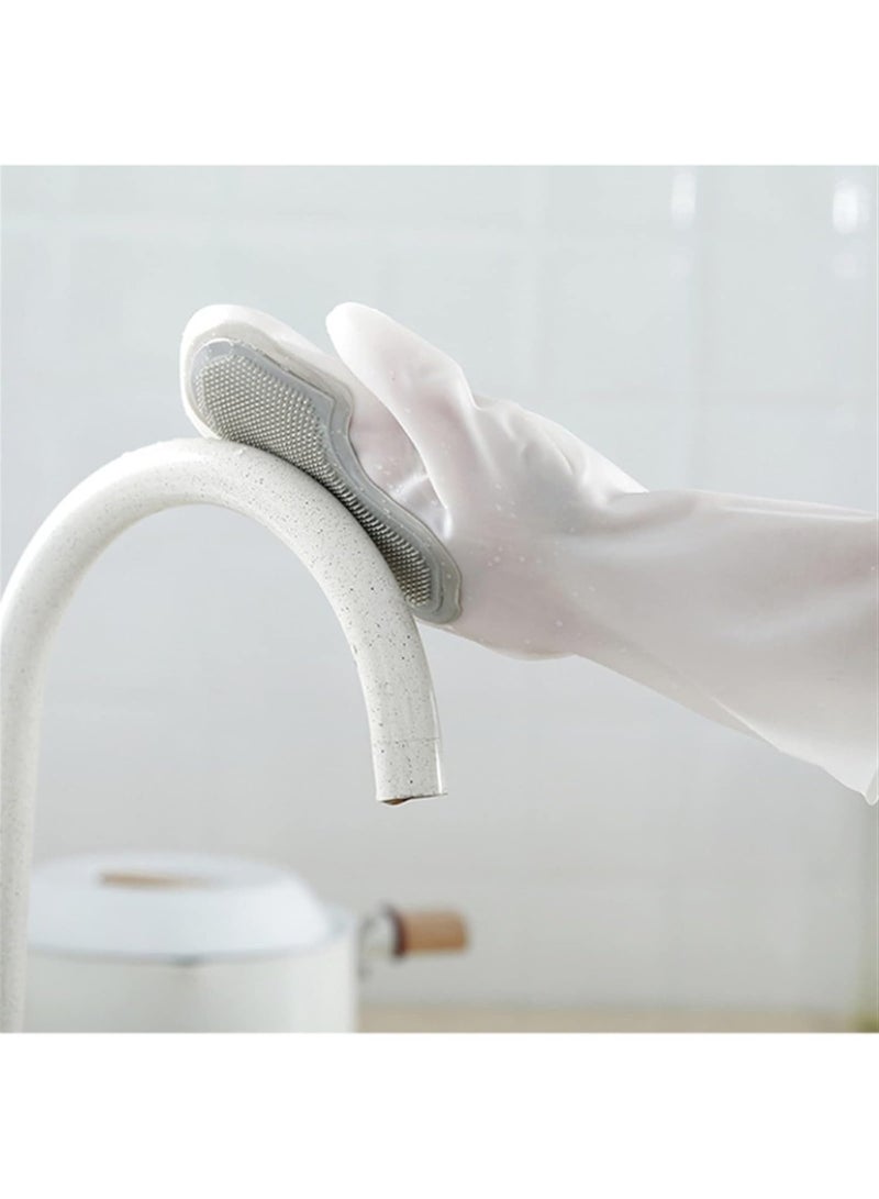Multi-colored Household Cleaning Gloves, Silicone and Rubber Dishwashing Gloves, Kitchen Sponge Gloves, Kitchen Cleaning Tools - Image 5