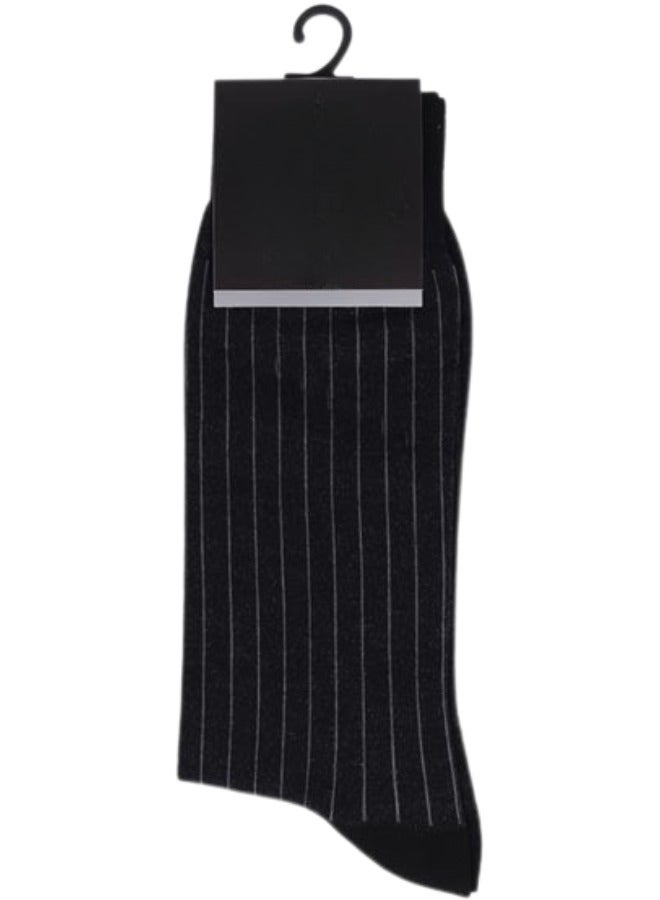 مُنْزِج  جوارب قطن مرسيريزد رجالي 200 إبرة | أسود | حزمة من 3 - Image 2
