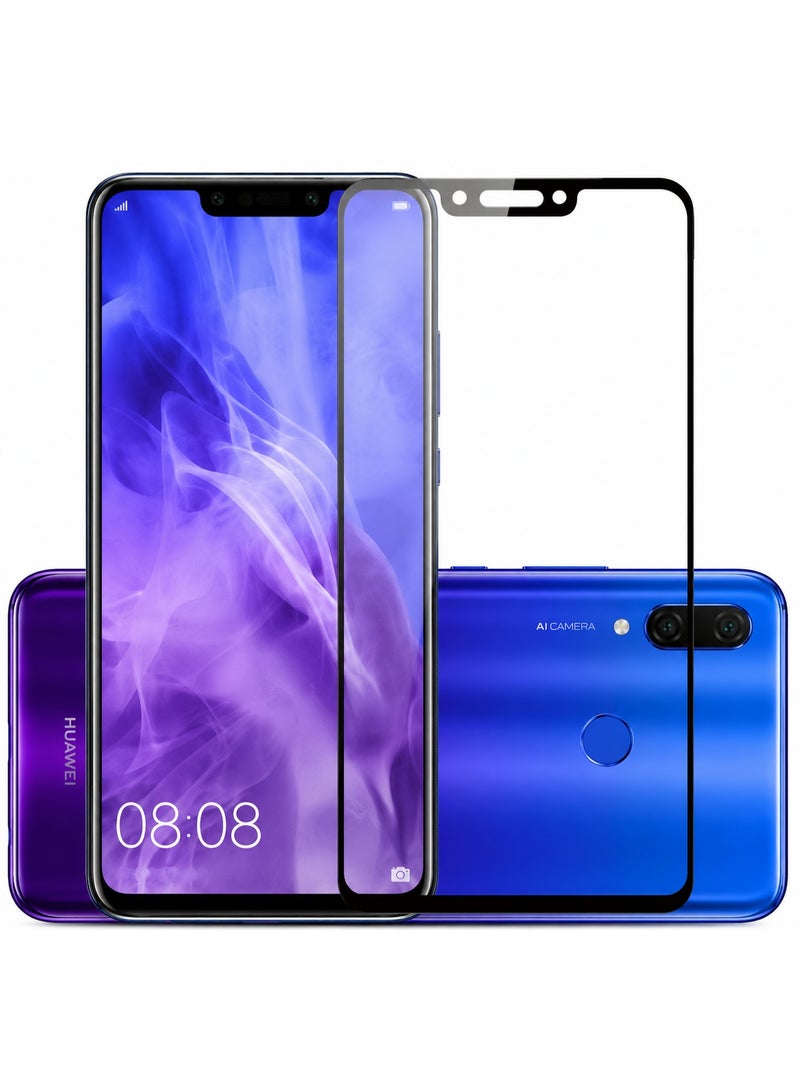 Panda Premium HD Tempered Glass Screen Protector for Huawei Nova 3i - Full Edge-to-Edge Frame Shield with Black Borders, 9H Hardness, with Prep Kit - Image 1