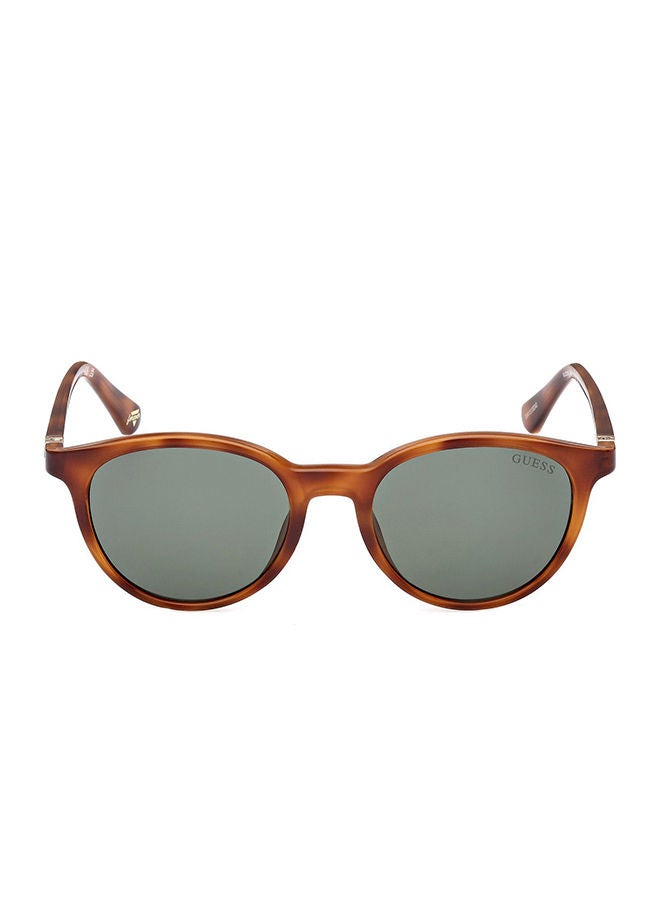 GUESS GU5216 53N Sunglasses 100% UV Protected Grey Round For Unisex - Image 1