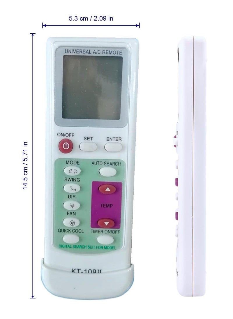 يونيفرسال ريموت جهاز تحكم عن بعد عالمي لمكيفات التيار المتردد KT-109 II أبيض - Image 5