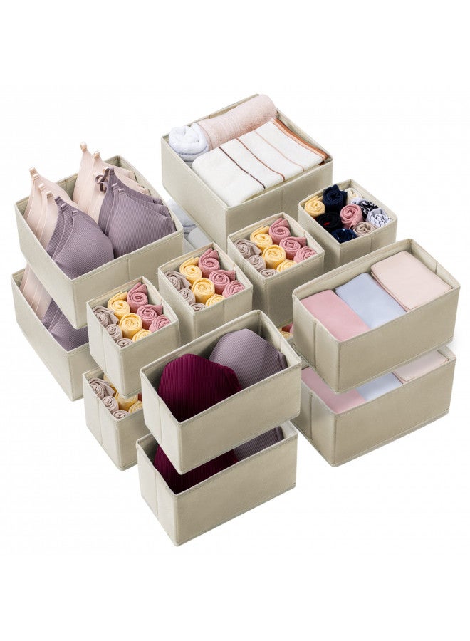 Kootek Kootek 16 Pack Drawer Organizers for Clothing, Dresser Drawer Organizer Clothes Fabric Foldable Dividers, Cabinet Closet Organizers and Storage Boxes for Baby Clothes, Underwear, Bras, Socks  - Image 1