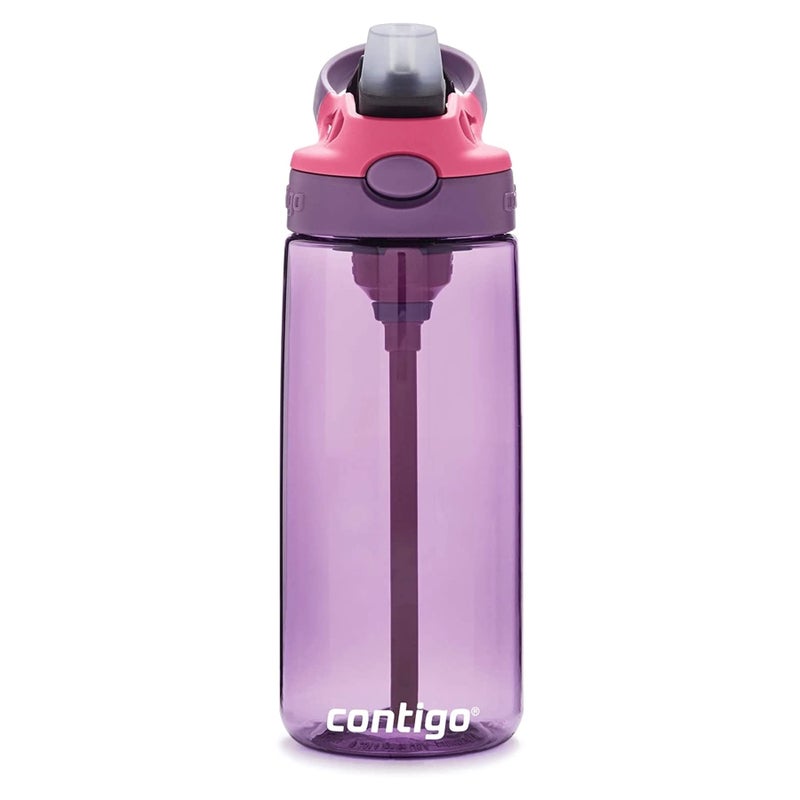 Contigo Aubrey Kids Water Bottle  20Oz  Eggplant  Spill-Proof Lid  Dishwasher Safe  Easy Clean  Purple And Pink - Image 4