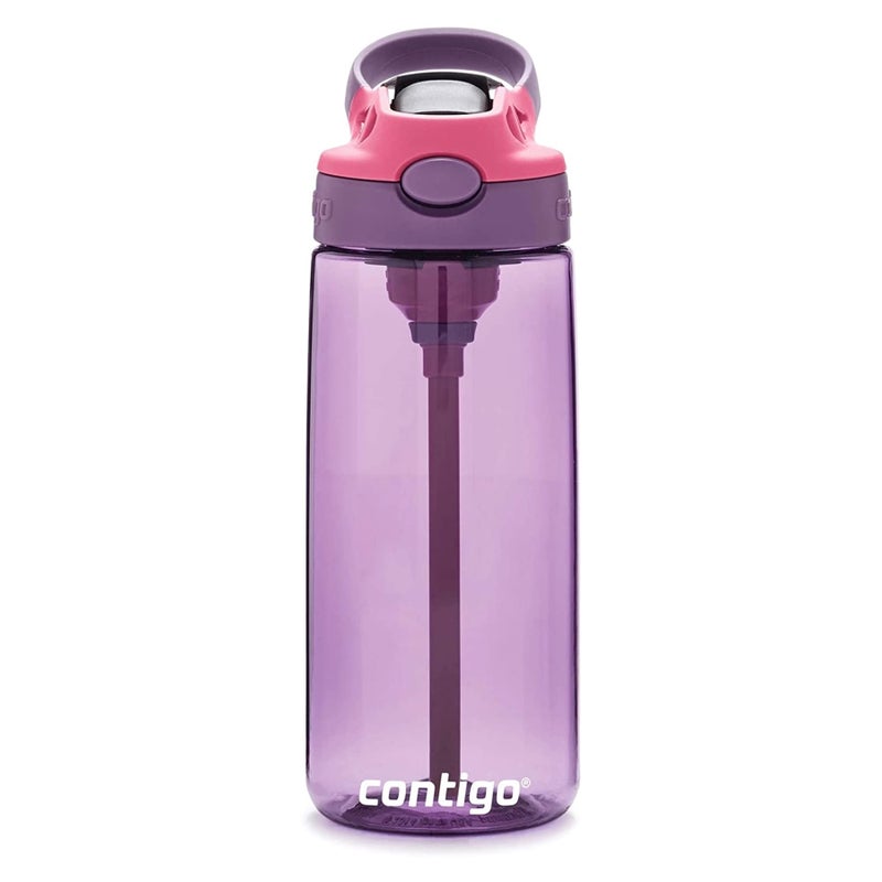 Contigo Aubrey Kids Water Bottle  20Oz  Eggplant  Spill-Proof Lid  Dishwasher Safe  Easy Clean  Purple And Pink - Image 2