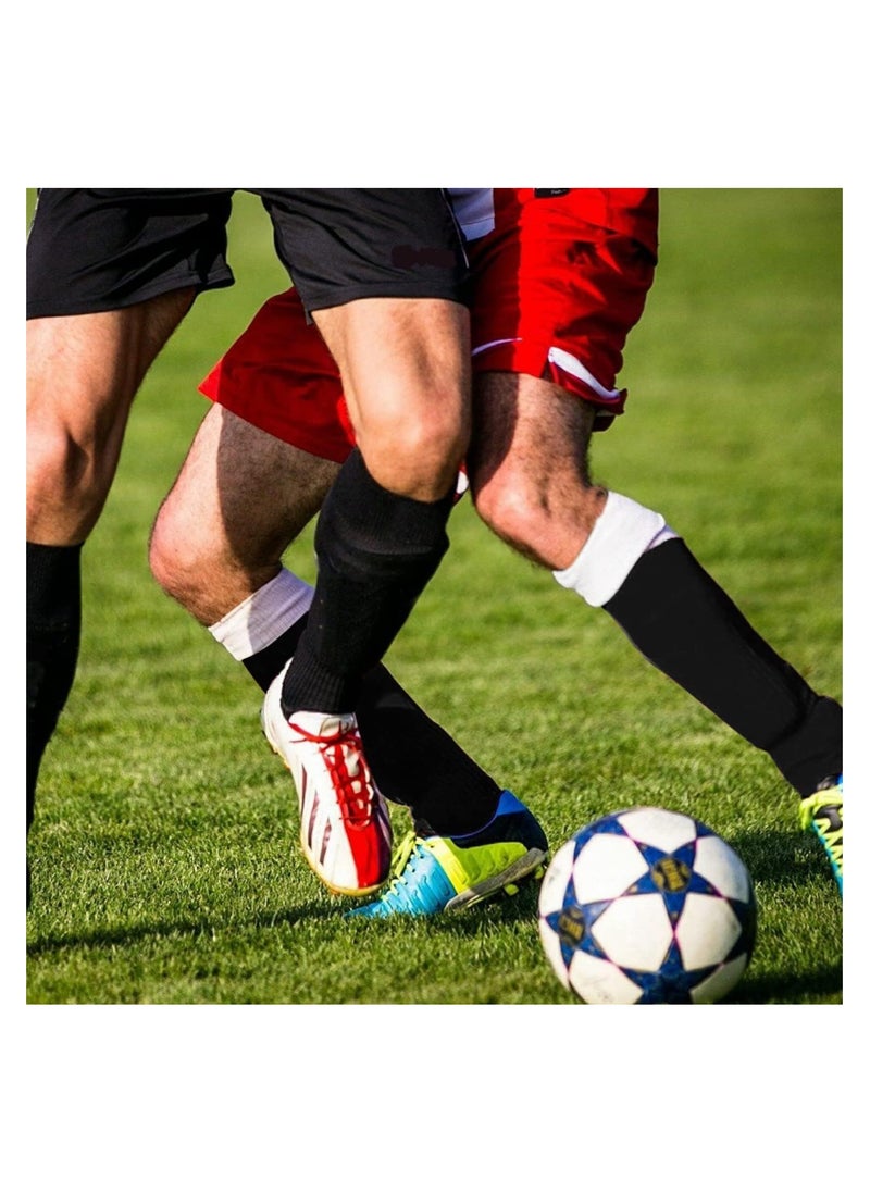 SYOSI - Soccer Shin Guards for Kids Adults Incl, Thickly Padded Inside, Sleeves with Optimized Insert Pocket, Protective Soccer Equipment for Boys Girls Men(A Pair)(L) - Image 1