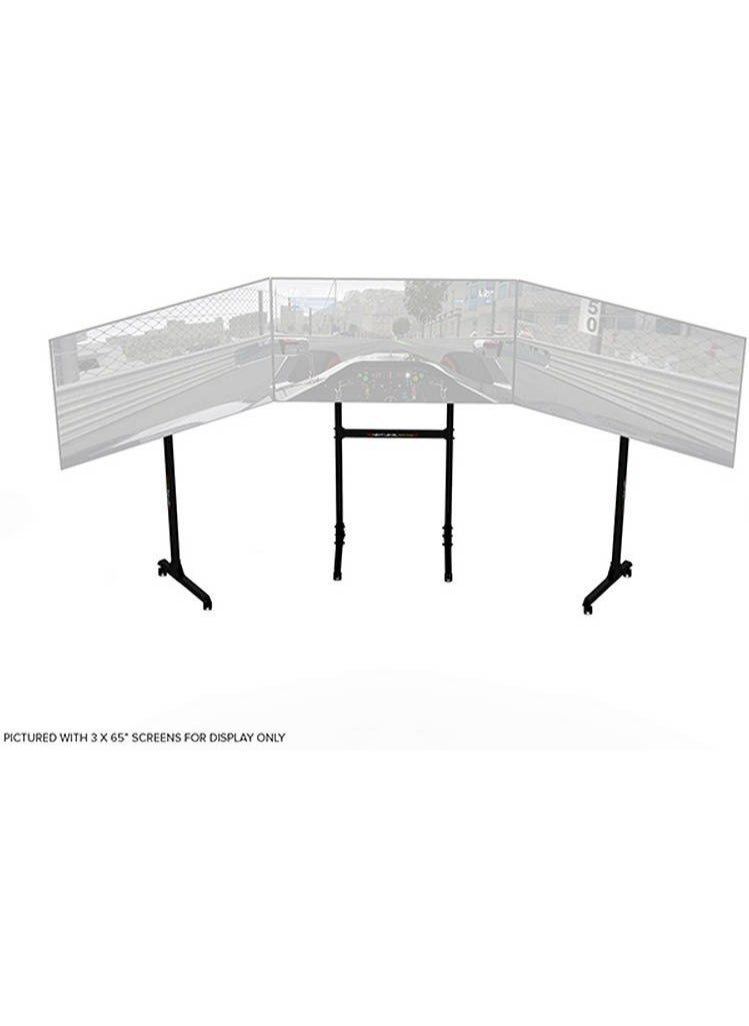 next level RACING - Next Level Racing Triple Monitor Stand – Fits 3x 32"-65" Screens, Up to 70kg, VESA 450x660mm, Matte Black – NLR-A010 - Image 1