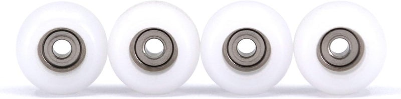 Teak Tuning CNC Polyurethane Fingerboard Bearing Wheels, White - Set of 4 Wheels - Durable Material with a Hard Durometer - Image 2