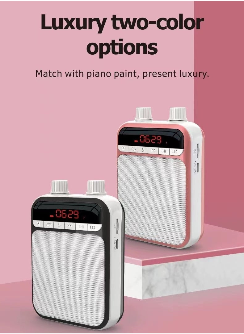Generic - Voice Amplifier, 3000mAh Wireless Microphone for Teachers, Bluetooth Voice Amplifier Portable Speaker with Microphone Mini Megaphone, Personal Pa System for Classroom, Indoor, Outdoor - Image 1