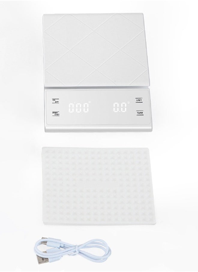 MITOYO - Digital Coffee Scale - LED Electronic Kitchen Scale - Food Scale - USB Rechargeable - 5kg/0.3g - Image 1
