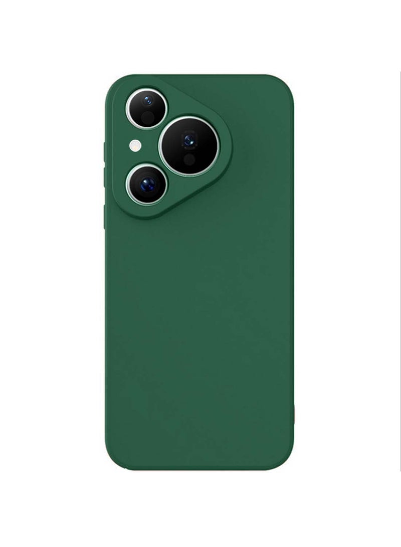 Wtech Huawei Pura 80 5G 2025 Soft Liquid Silicone Case Cover (MCRPSN) - Dark Green - Image 2