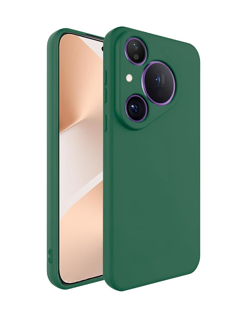 Wtech Huawei Pura 80 5G 2025 Soft Liquid Silicone Case Cover (MCRPSN) - Dark Green - Image 1
