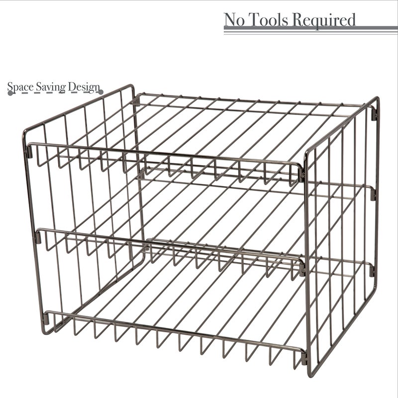 Kitchen Details 3 Tier Can Organizer | Canned Food Storage Rack | Kitchen Cabinet and Pantry Organization | Holds 36 Cans | Space Saving | Onyx - Image 4