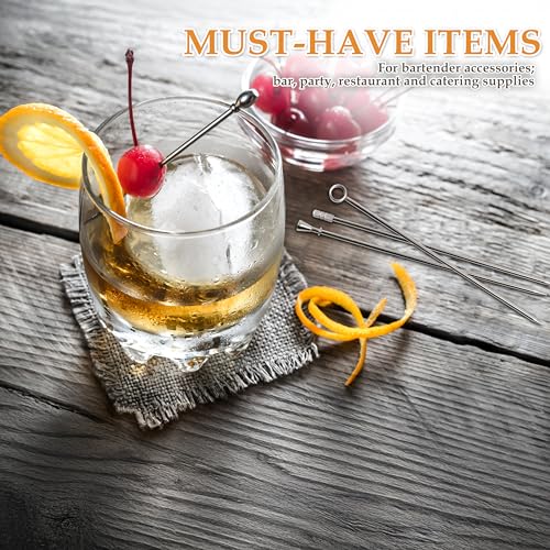 DEMIGO Cocktail Picks, 8 New Styles Stainless Steel Reusable Olive Stuffers Martini Picks set Fruit Toothpicks Garnish Skewers Appetizer Drink Stick for Bar party, Barbeque Snacks, Club sandwiches - Image 5