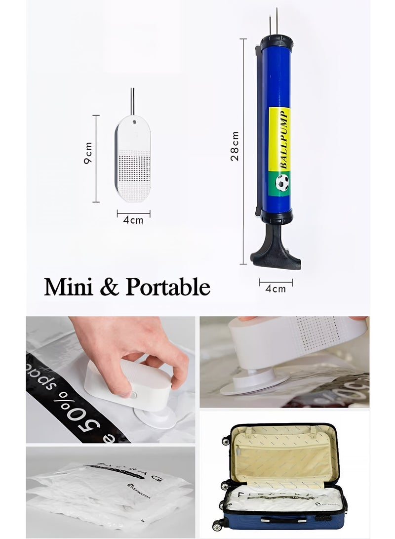 مضخة هواء محمولة صغيرة (منفاخ هواء كوره) – مضخة نفخ وشفط متعددة الاستخدام لكرة السلة وكرة القدم والكرة الطائرة، مناسبة لأكياس السفر المفرغة من الهواء، قابلة للشحن عبر USB، مع 4 إبر للكرات و1 فوهة تفريغ - Image 4