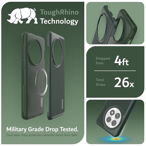 TUDIA MergeGrip Magsafe Compatible for OnePlus 13 Case 5G 2025 Military Grade Drop Tested Dual Layer Shockproof Slim Heavy Duty Tough Cover Phone Cases Pine Green - Image 3